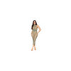 Robe bodystocking en filet dans un design géométrique sans couture 